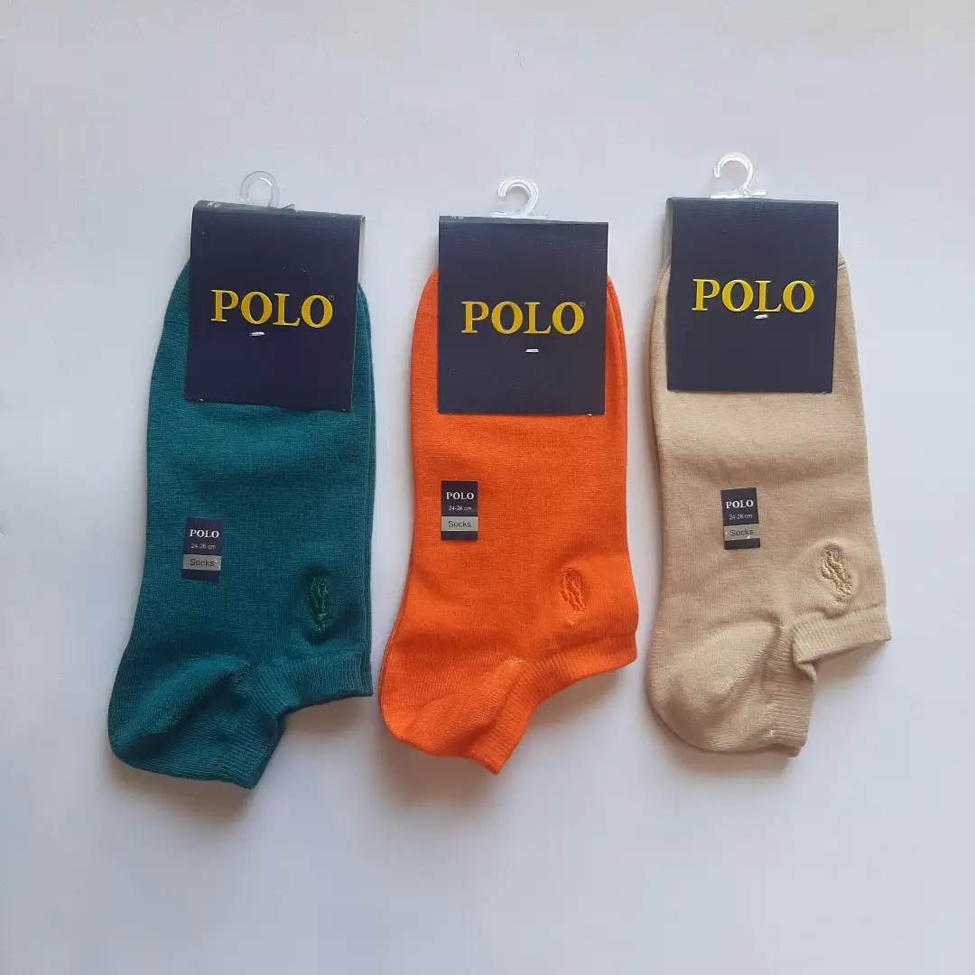 جوراب مردانه polo نخ پنبه لطیف و باکیفیت